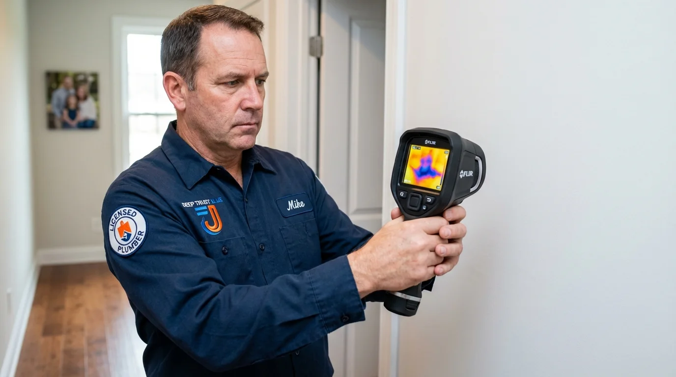 Thermal imaging leak detection by Johns Plumbing LLC in Allen Park